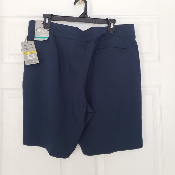 PGA Tour Women's Shorts w/Comfort Stretch Waist 50 UPF Navy Size 16 New with Tag - Picture 6 of 9